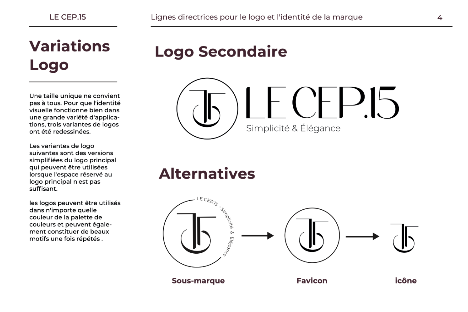 Le cep 15 Brand Guidelines logo explanation